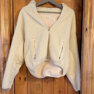 Madewell Cream Teddy Jacket